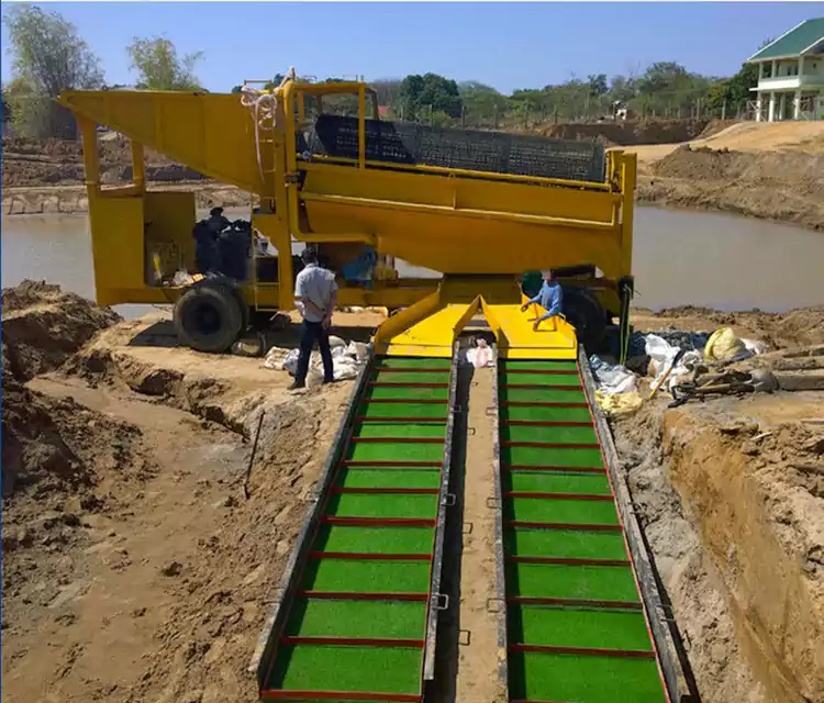 Przenośny mobilny wózek do płukania złota